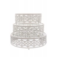 Suporte Rendado Branco de Ferro P Suporte Rendado Branco de Ferro P